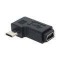 Adaptador Mini USB Hembra a Micro USB Macho de 90 Grados