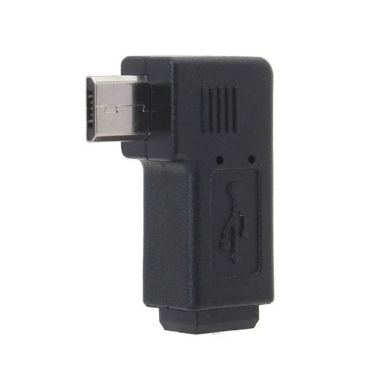 Adaptador Mini USB Hembra a Micro USB Macho de 90 Grados