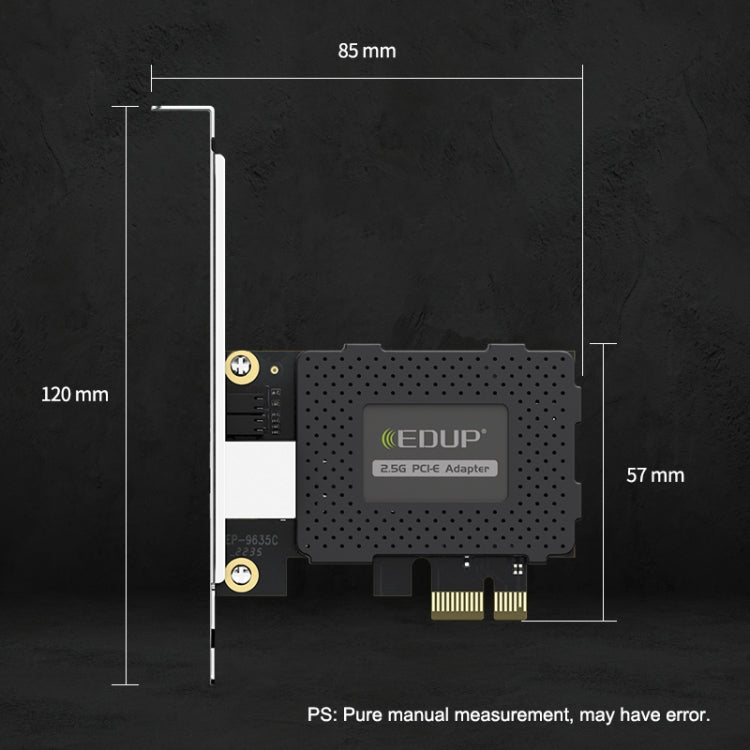 EDUP EP-9635C Tarjeta de red con cable para juegos Gigabit de 2,5 Gbps, expansión de puerto de Internet de alta velocidad de 2500 M, adaptador de red Ethernet adaptable para PC de escritorio