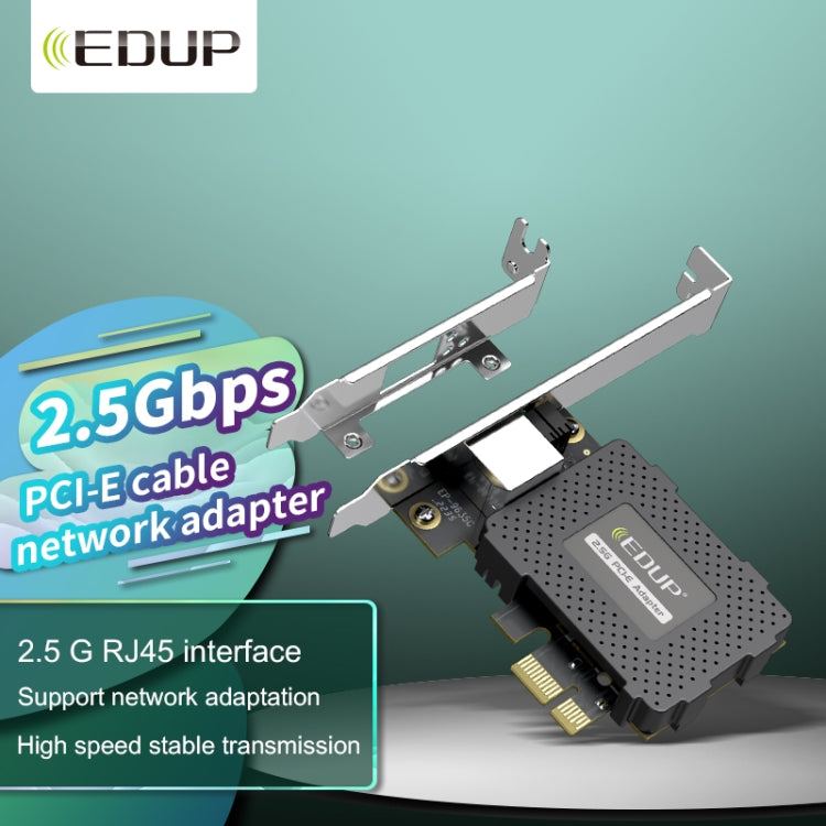 EDUP EP-9635C Tarjeta de red con cable para juegos Gigabit de 2,5 Gbps, expansión de puerto de Internet de alta velocidad de 2500 M, adaptador de red Ethernet adaptable para PC de escritorio