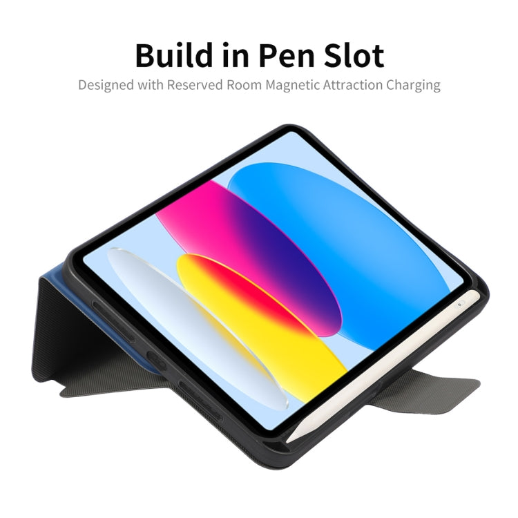 Para iPad 10th Gen 10.9 2022 ENKAY TPU contraportada Smart Leather Tablet Case con ranura para bolígrafo y soporte