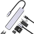 Adaptador multipuerto in-1 USB C del eje 7 del USB C con paladio de HDMI 100W y lector de tarjetas SD/TF