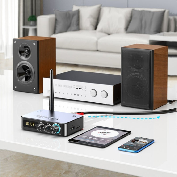 Receptor de música M9 Bluetooth 5,1, adaptador Bluetooth de largo alcance para amplificador o receptor AV estéreo doméstico, Bluetooth 5.1 Music Receiver