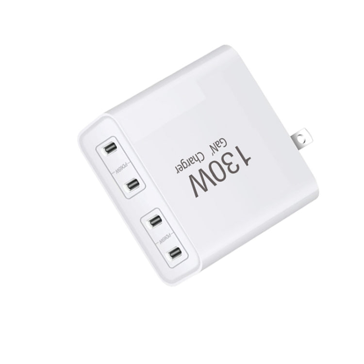 GaN130W Cargador tipo C de 4 puertos USB-C PD65W / PD30W para serie de portátiles, US Plug, EU / US Plug, UK / US Plug, AU / US Plug, EU / UK / US Plug, EU / UK / AU / US Plug