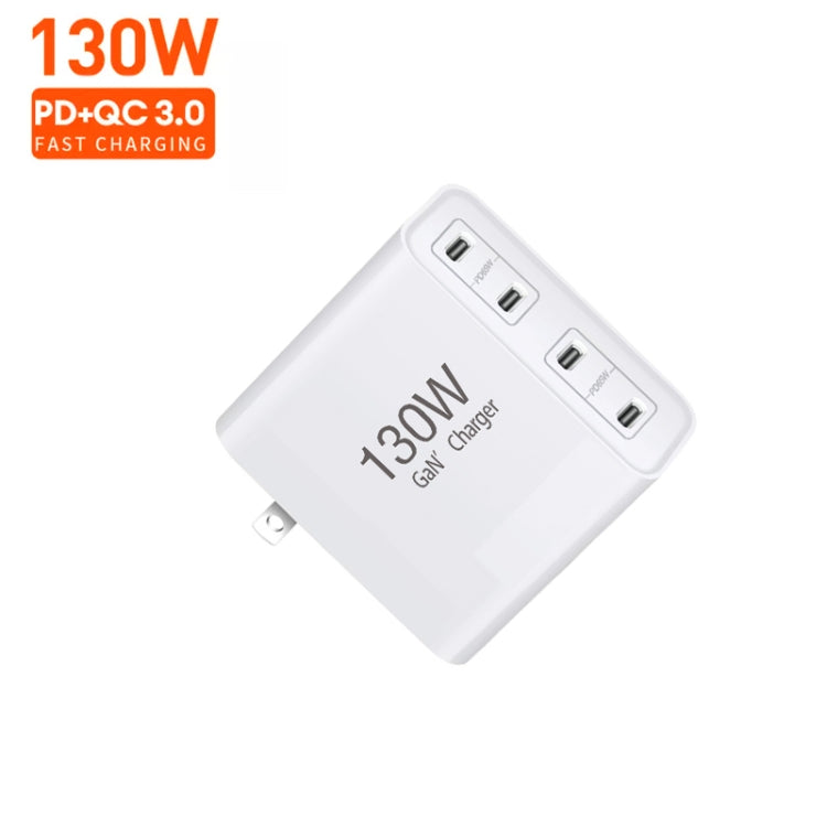 GaN130W Cargador tipo C de 4 puertos USB-C PD65W / PD30W para serie de portátiles, US Plug, EU / US Plug, UK / US Plug, AU / US Plug, EU / UK / US Plug, EU / UK / AU / US Plug
