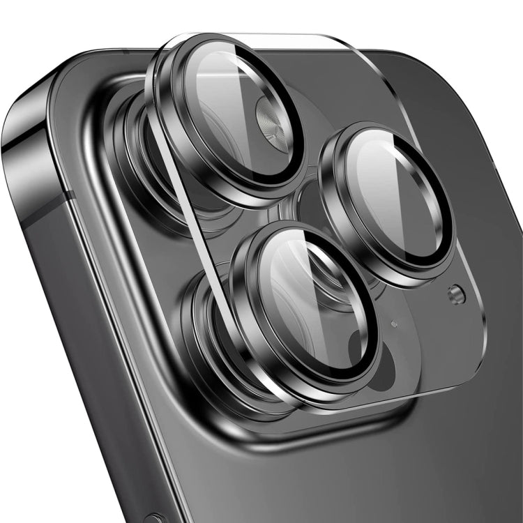 Para iPhone 14 Pro / 14 Pro Max ENKAY Hat-Prince 9H Lente de cámara trasera Película de aleación de aluminio de vidrio templado