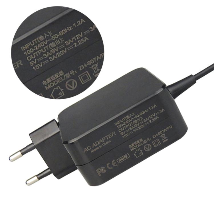 Para Dell / HP / Xiaomi 45W Cargador Tipo-c Adaptador de fuente de carga súper rápida, UK Plug, EU Plug, US Plug