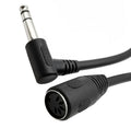 JUNSUNMAY Adaptador estéreo de audio MIDI de 6,35 mm, 1/4 de pulgada, macho a hembra, de 5 pines, longitud del cable: 20 cm, Cable Length: 20cm