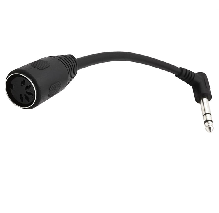 JUNSUNMAY Adaptador estéreo de audio MIDI de 6,35 mm, 1/4 de pulgada, macho a hembra, de 5 pines, longitud del cable: 20 cm, Cable Length: 20cm