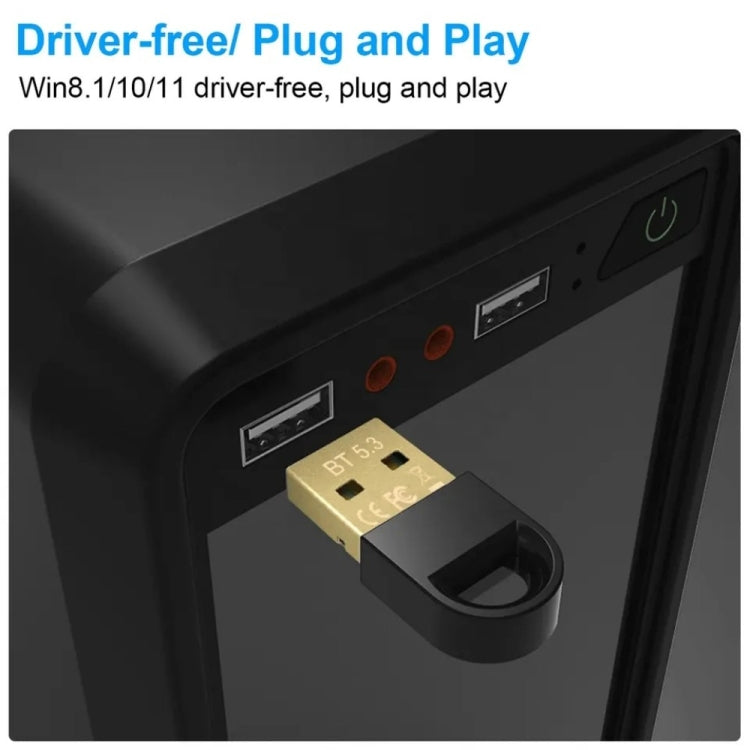 B-001 Mini Adaptador Bluetooth 5.3 Transmisor Receptor Adaptador Dongle USB Inalámbrico