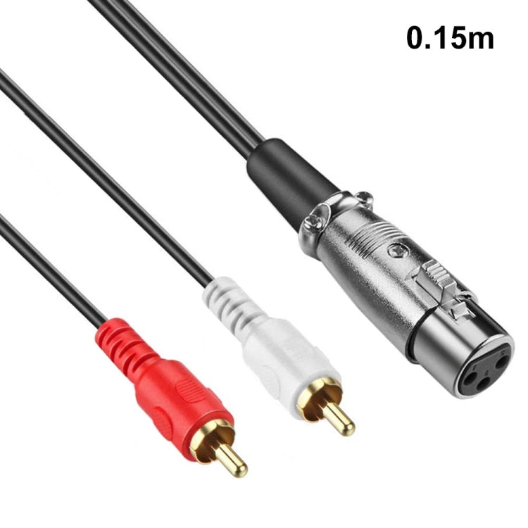 JUNSUNMAY 2 RCA macho a XLR hembra cable de audio estéreo, 0.15m, 1.5m, 3m
