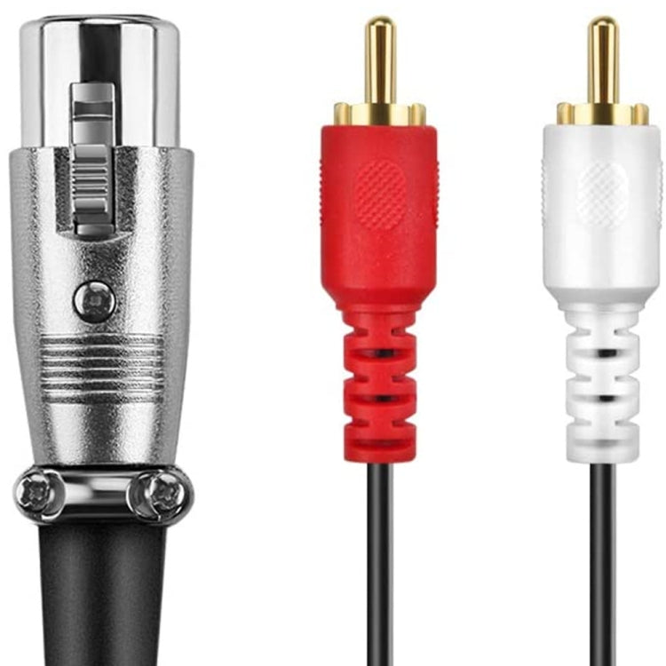 JUNSUNMAY 2 RCA macho a XLR hembra cable de audio estéreo, 0.15m, 1.5m, 3m