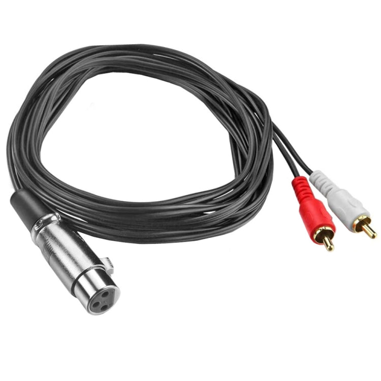JUNSUNMAY 2 RCA macho a XLR hembra cable de audio estéreo, 0.15m, 1.5m, 3m