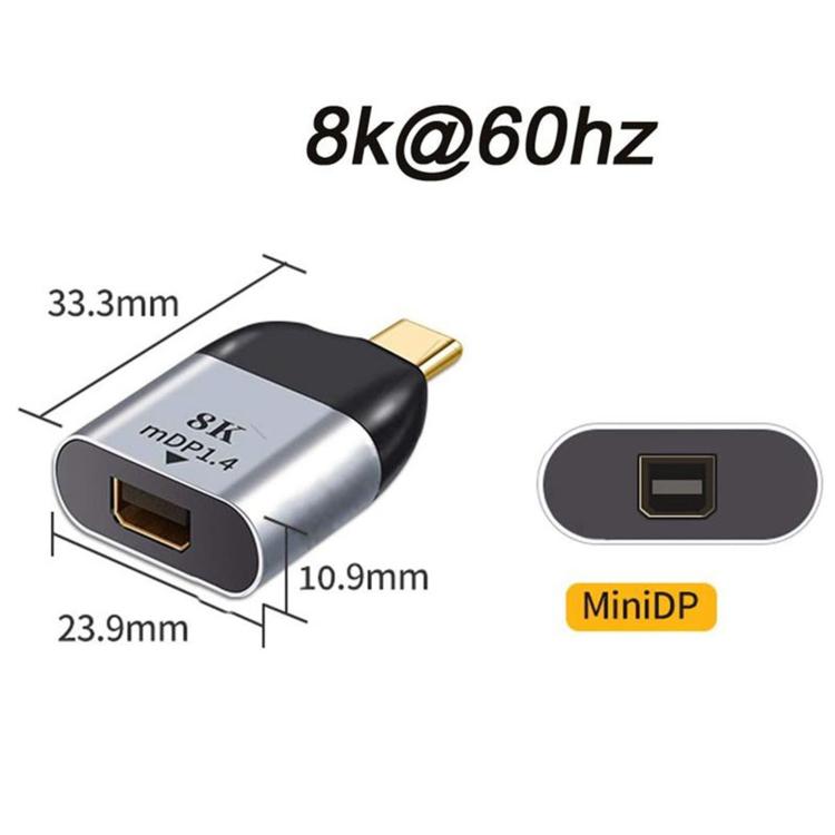 Adaptador USB C a Mini DisplayPort 4K 60hz para tableta, teléfono y portátil
