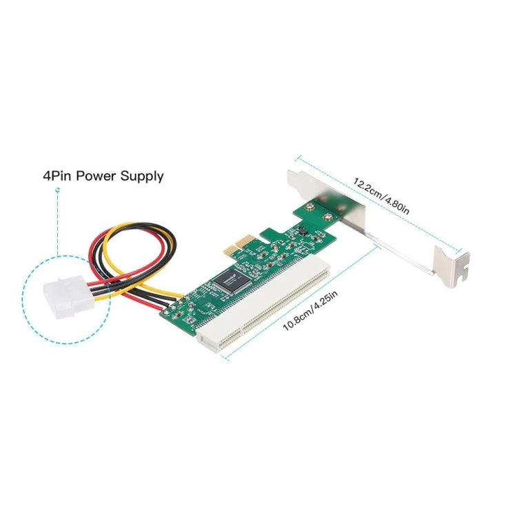 Convertidor de tarjeta adaptadora PCI-E a PCI con fuente de alimentación de 4 pines, PCI-E to PCI