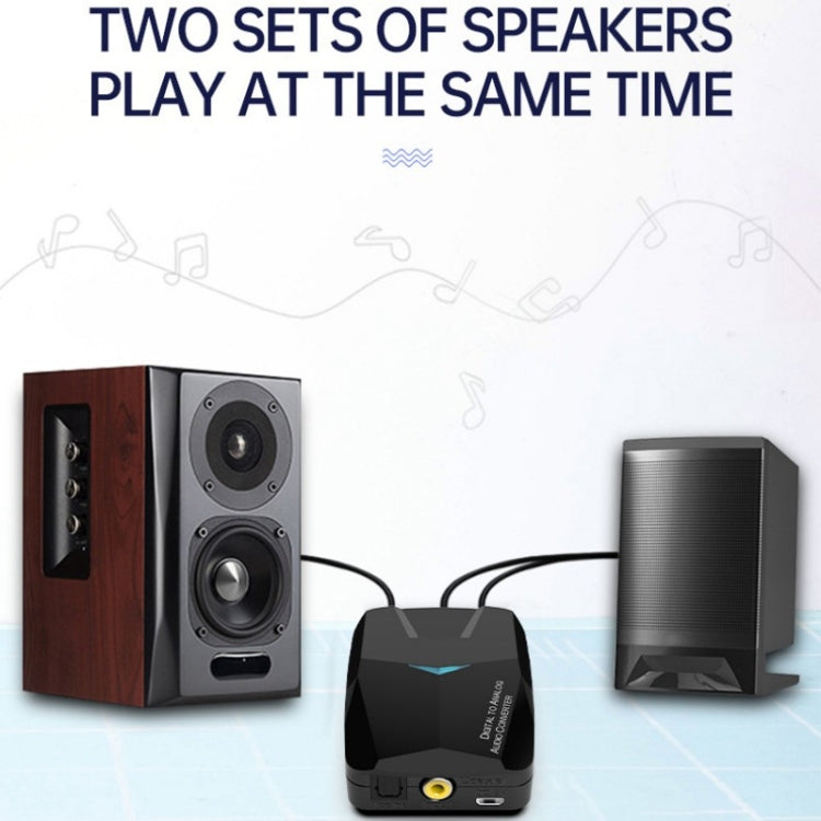 MSD-M24 Decodificador de amplificador óptico Fibra óptica Coaxial RCA Adaptador de audio digital a analógico bluetooth