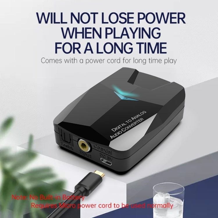 MSD-M24 Decodificador de amplificador óptico Fibra óptica Coaxial RCA Adaptador de audio digital a analógico bluetooth
