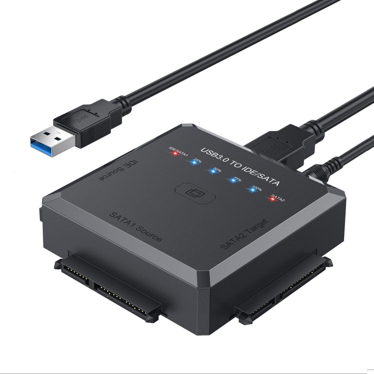 Convertidor adaptador de disco duro USB3.0 a SATA o IDE con función de clonación