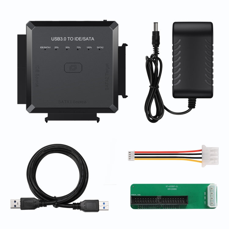 Convertidor adaptador de disco duro USB3.0 a SATA o IDE con función de clonación