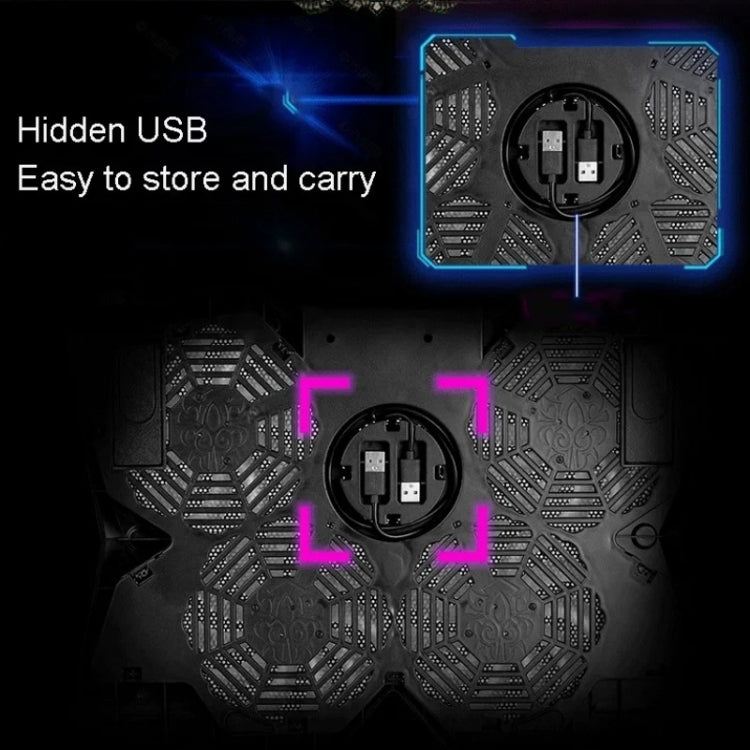 S400 Cuatro ventiladores de refrigeración Soporte de escritorio ajustable plegable para computadora portátil para juegos, S400