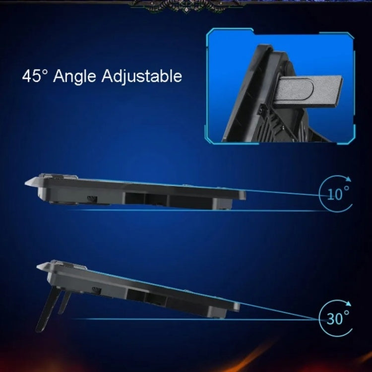 S400 Cuatro ventiladores de refrigeración Soporte de escritorio ajustable plegable para computadora portátil para juegos, S400