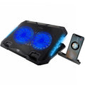 S900 Puertos USB duales Altura ajustable RGB Soporte de almohadilla de enfriamiento para computadora portátil, S900