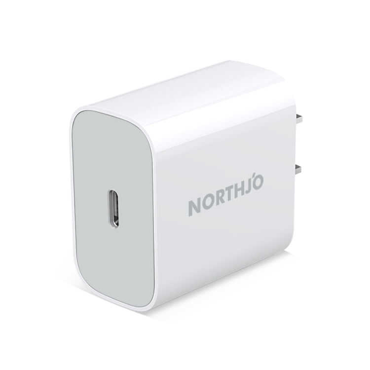 NORTHJO NOPD2000 PD 20W USB-C / Type-C Cargador de pared rápido de puerto único, US Plug, EU Plug