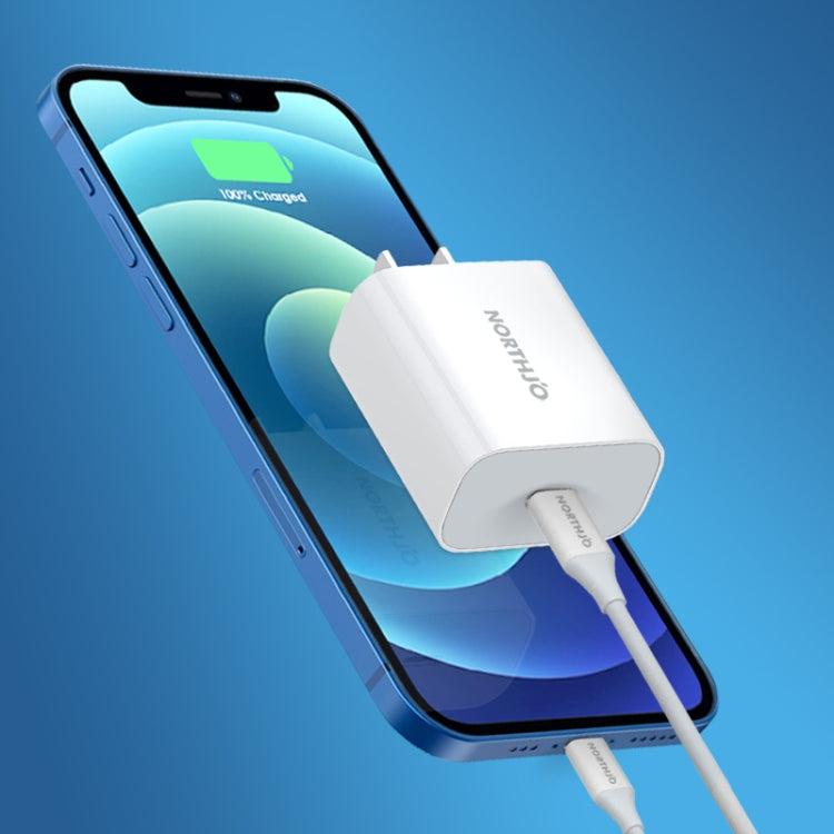 NORTHJO NOPD2000 PD 20W USB-C / Type-C Cargador de pared rápido de puerto único, US Plug, EU Plug