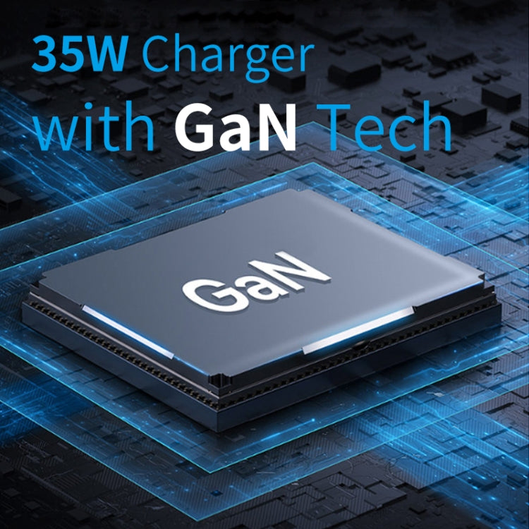 NORTHJO NOGAN3502 GaN PD PPS 35W Dual USB-C / Type-CCargador rápido de pared, EU Plug, UK Plug