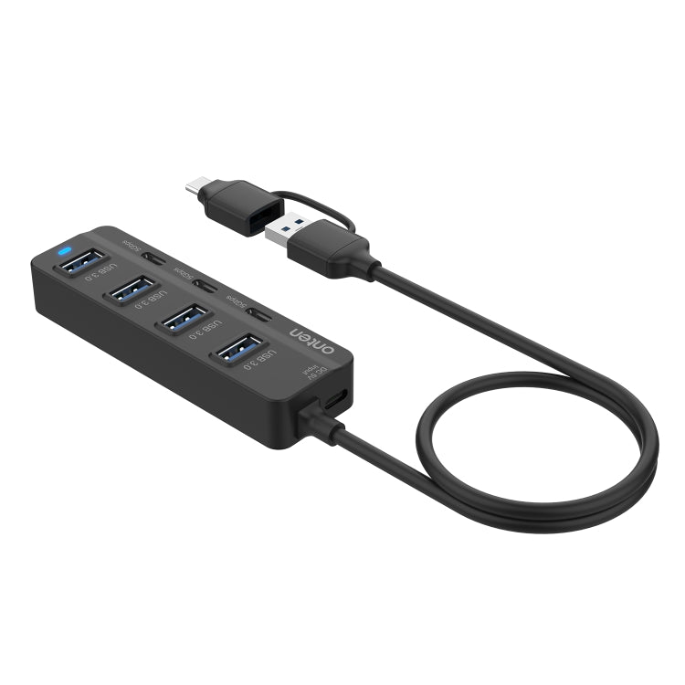 Onten UCA5306 7 en 2 USB3.0 + Type-C 7-Ports HUB Estación de acoplamiento Soporte Función OTG, UCA5306