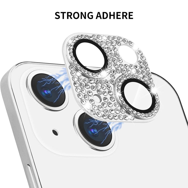 Para iPhone 14/14 Plus ENKAY Hat-Prince Blink Diamond Lente de cámara Película de vidrio templado de aleación de aluminio, For iPhone 14 / 14 Plus