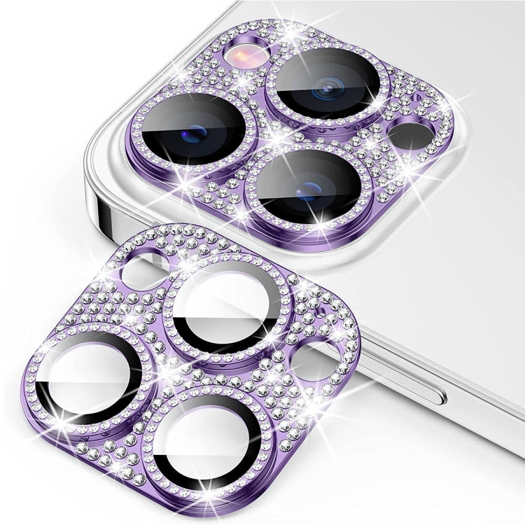 Para iPhone 14 Pro / 14 Pro Max ENKAY Hat-Prince Blink Diamond Lente de cámara Película de vidrio templado de aleación de aluminio, For iPhone 14 Pro / 14 Pro Max