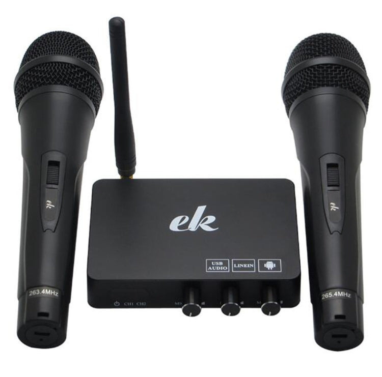 Juego de equipo de canto de Karaoke en red de TV para el hogar, tarjeta de sonido, micrófono inalámbrico, decodificador de Karaoke KTV para ordenador, black