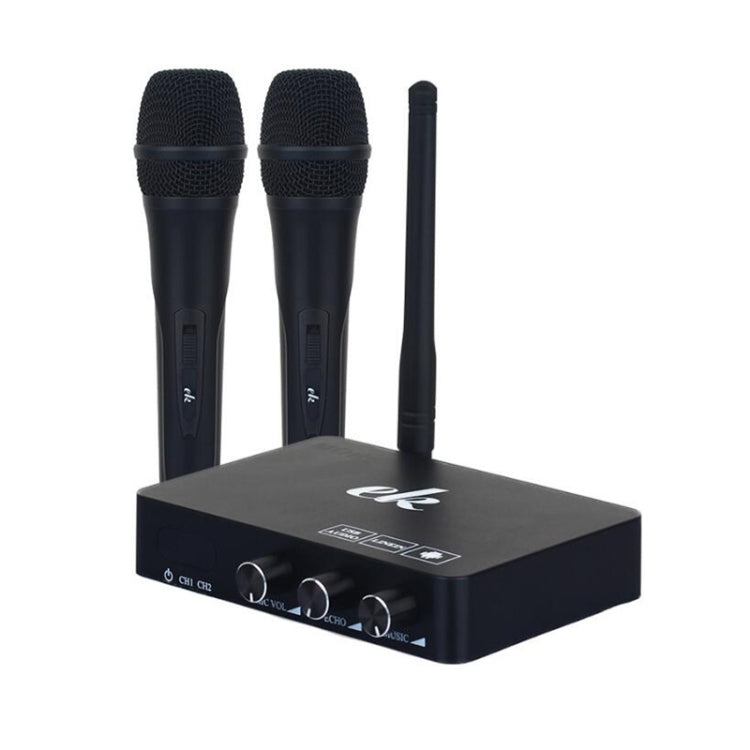 Juego de equipo de canto de Karaoke en red de TV para el hogar, tarjeta de sonido, micrófono inalámbrico, decodificador de Karaoke KTV para ordenador, black