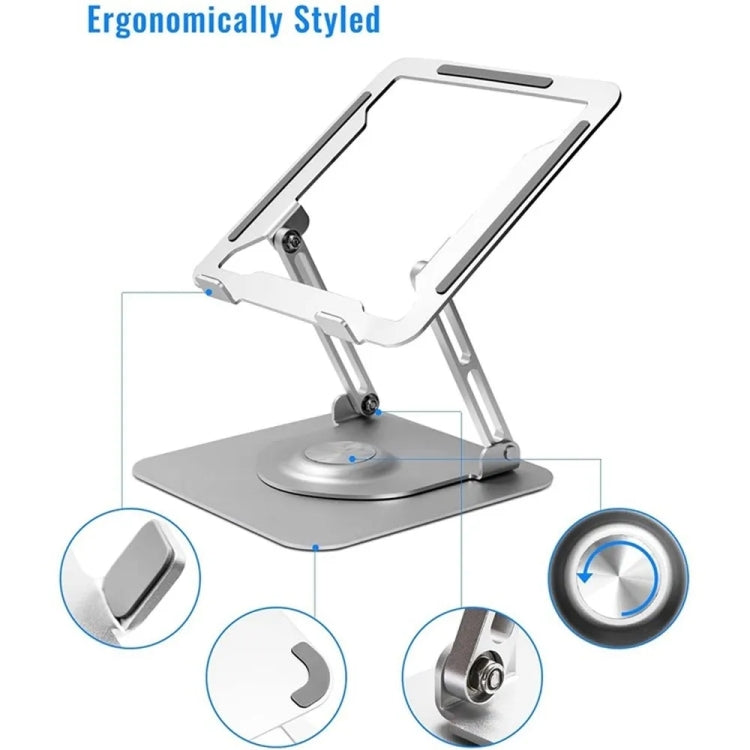 D147 Plegable 360 Grados Rotación Laptop Soporte de elevación Aleación de aluminio Notebook Soporte de escritorio, D147