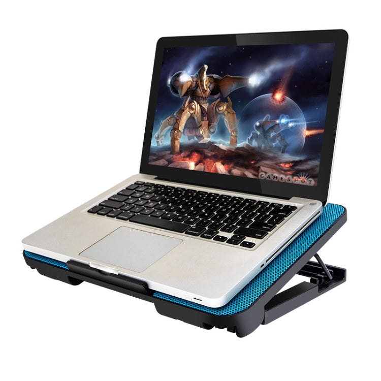 Almohadilla de enfriamiento para computadora portátil con disipación de calor de diseño tallado hueco con doble ventilador USB N99, N99