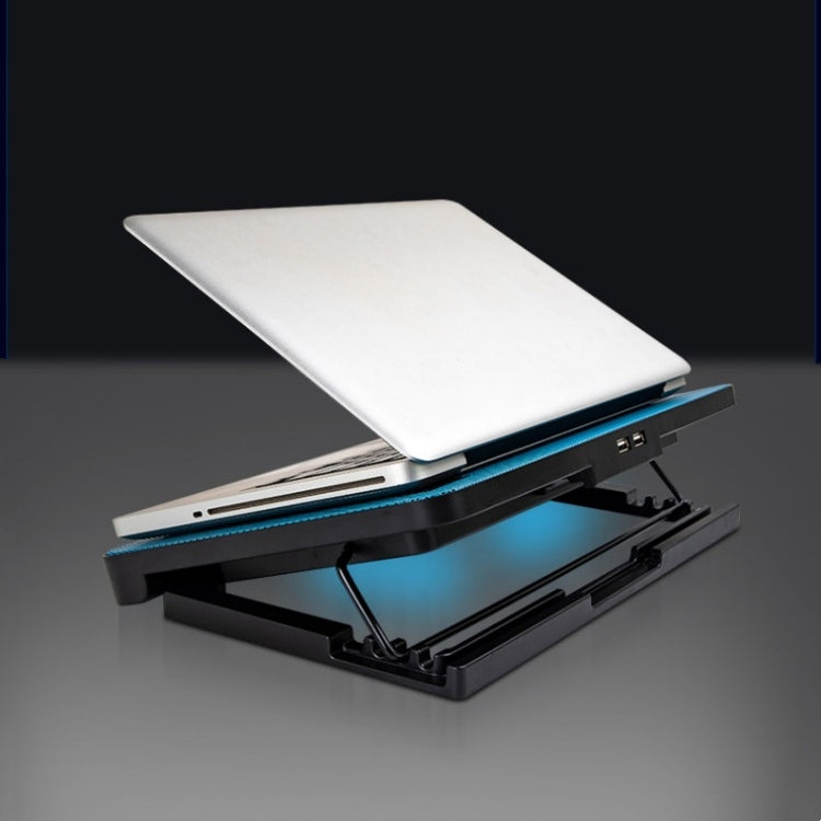 Almohadilla de enfriamiento para computadora portátil con disipación de calor de diseño tallado hueco con doble ventilador USB N99, N99