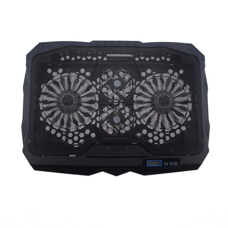 S18 Aluminio Cuatro ventiladores Gaming Laptop Cooling Pad Soporte plegable con pantalla de velocidad del viento, S18