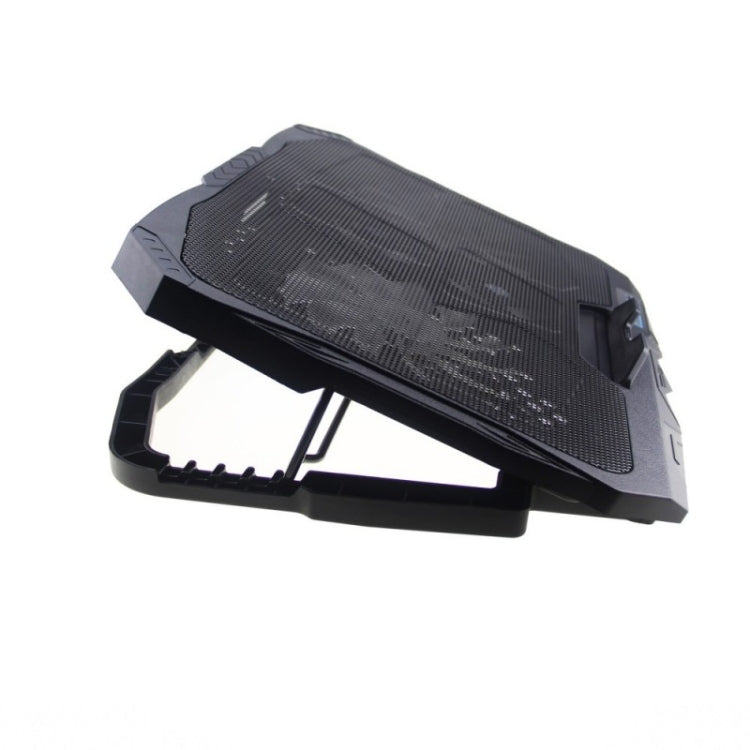 S18 Aluminio Cuatro ventiladores Gaming Laptop Cooling Pad Soporte plegable con pantalla de velocidad del viento, S18
