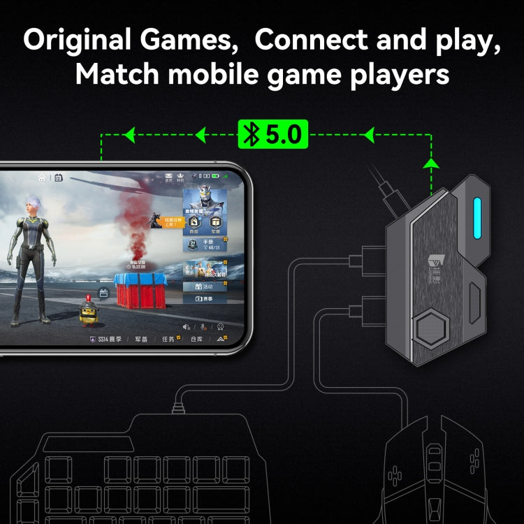 Gamwing Mix SE Bluetooth 5.0 Elite controlador móvil teclado ratón convertidor, Mix SE