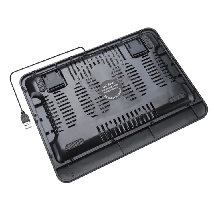 N128 Work Game Dual Fan Laptop Cooling Pad Soporte de disipación de calor con luz LED, N128