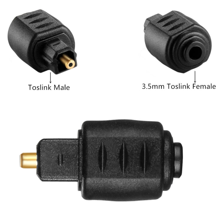 JUNSUNMAY Óptico 3.5mm Hembra Mini Jack Enchufe a Digital Toslink Macho Adaptador de Audio Conector