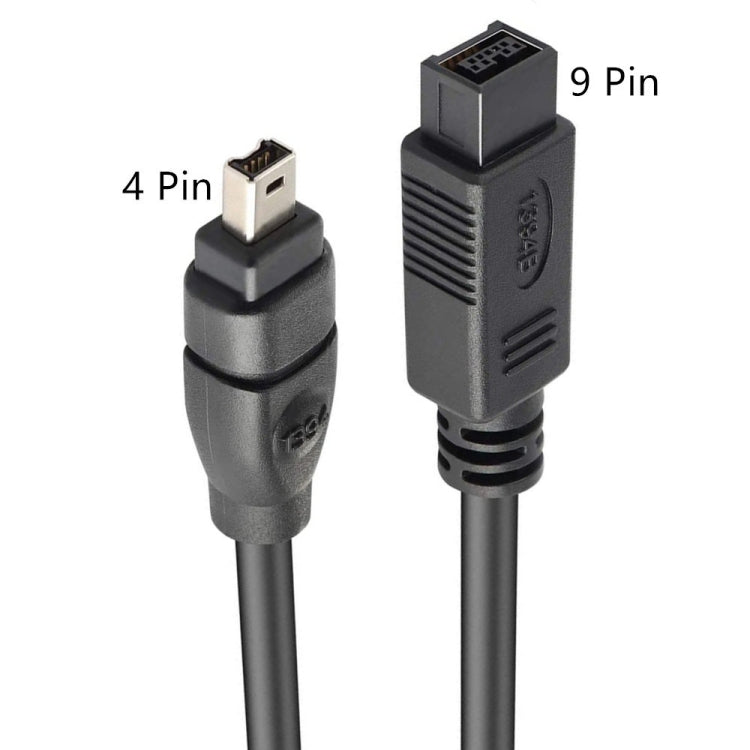 JUNSUNMAY FireWire de alta velocidad Premium DV 800 9 pines macho a FireWire 400 4 pines macho IEEE 1394 Cable, 1.8m, 3m, 4.5m