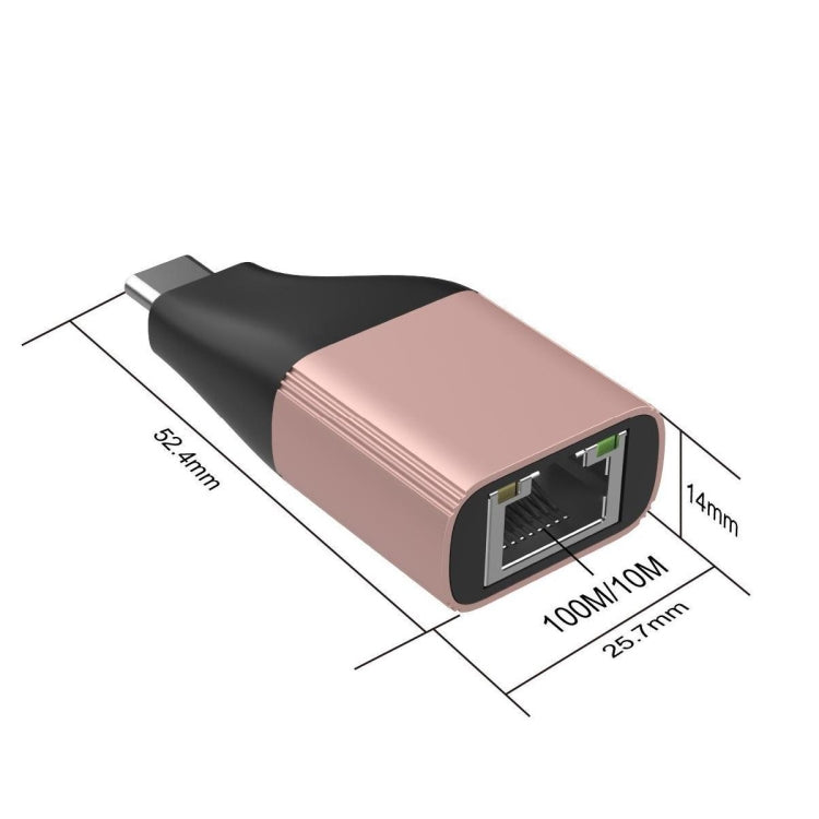 Adaptador LAN Onten UC101 Type-C 10M/100M/1000M (los colores se envían al azar), UC101