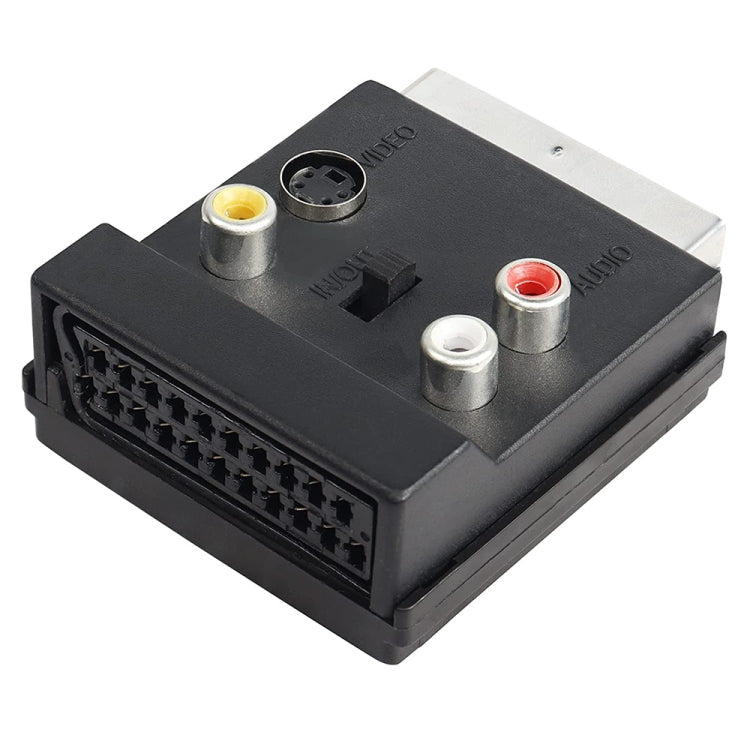 JUNSUNMAY 21 pines Scart macho a hembra S-Video 3 RCA adaptador conmutable en convertidor de audio
