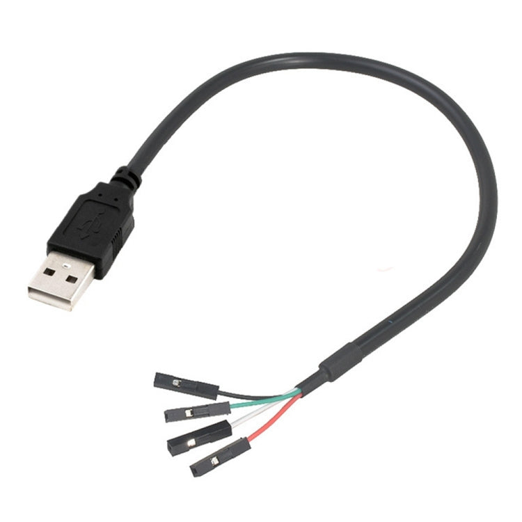 JUNSUNMAY USB 2.0 A a hembra 4 pines Dupont Motherboard Header Adapter Extender Cable, longitud: 0,3 m, USB Male, USB Female