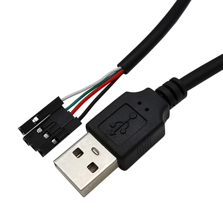 JUNSUNMAY USB 2.0 A a hembra 4 pines Dupont Motherboard Header Adapter Extender Cable, longitud: 0,3 m, USB Male, USB Female