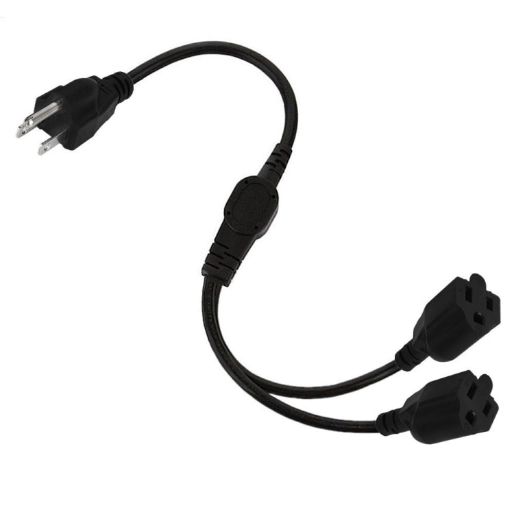 JUNSUNMAY US 1.6FT NEMA 5-15P Salida de 1 a 2 vías NEMA 5-15R SJT 16AWG Extensor de cable de alimentación de 3 clavijas