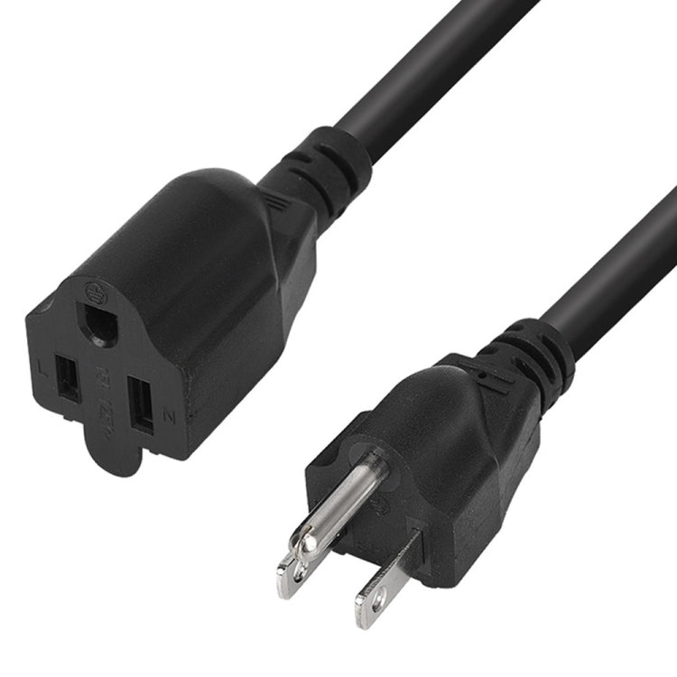 JUNSUNMAY US 1.6FT NEMA 5-15P Salida de 1 a 2 vías NEMA 5-15R SJT 16AWG Extensor de cable de alimentación de 3 clavijas