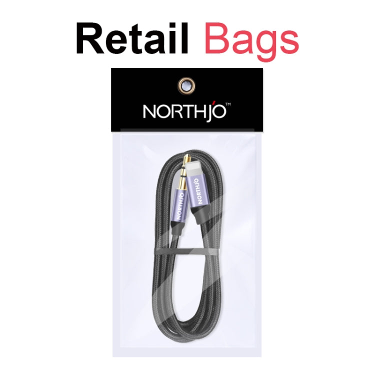 NORTHJO LTM03 Cable de conector auxiliar de audio de 8 pines a 3,5 mm, 0.5m, 1m, 1.5m